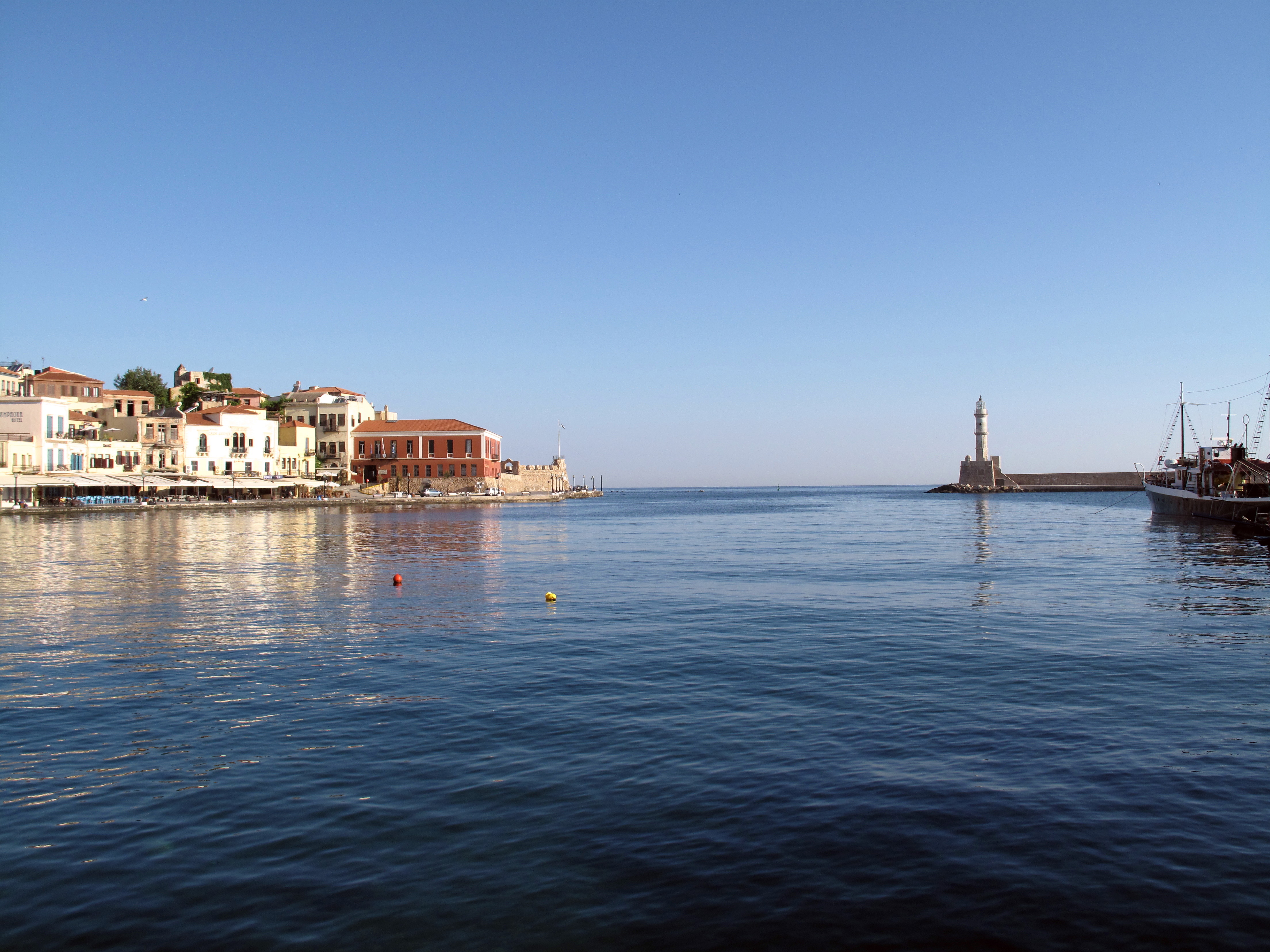 View of the port of Chania, Crete