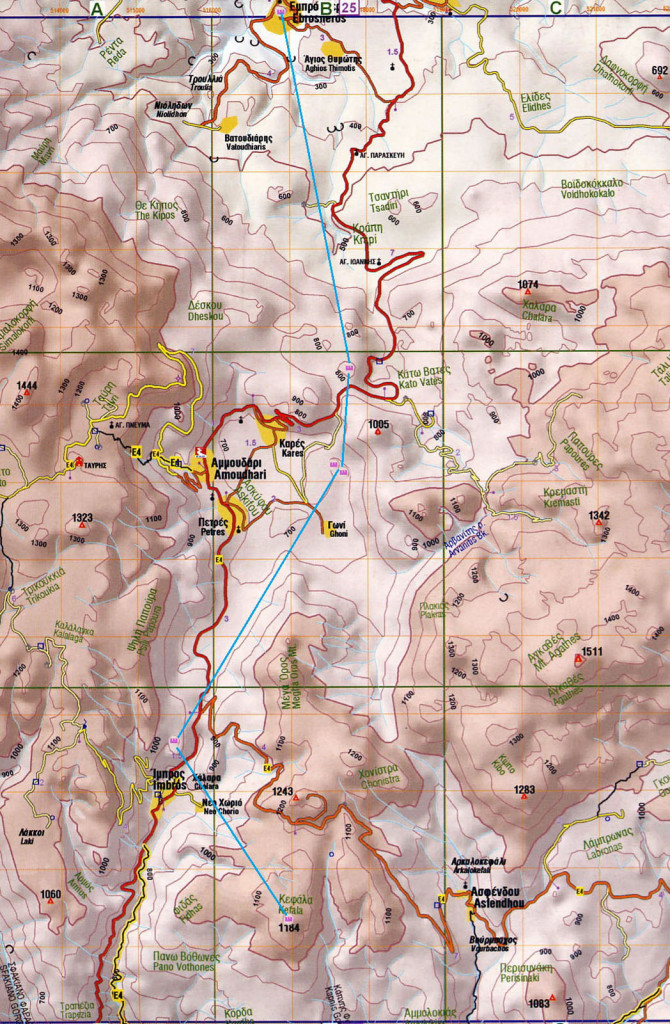 26 Map of fort locations of the Askifou Imbros line