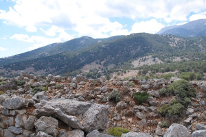 View towards the forts above Agios Ioannis