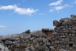 View of Agia Ekaterini far in the background