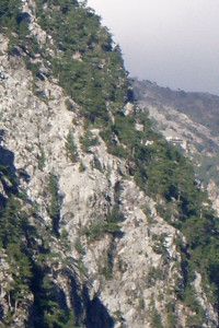 The Xyloskalo tourist building view from Samaria fort